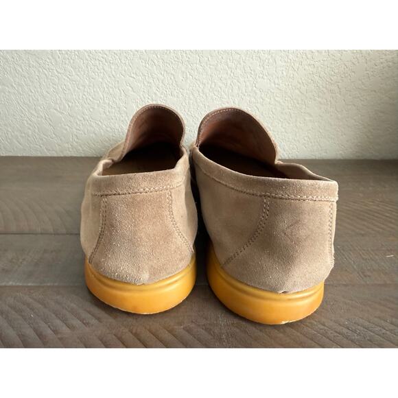 Loro Piana Beige Suede Summer Walk Loafers Size 40 1/2 Men US 7.5- 8 Luxury